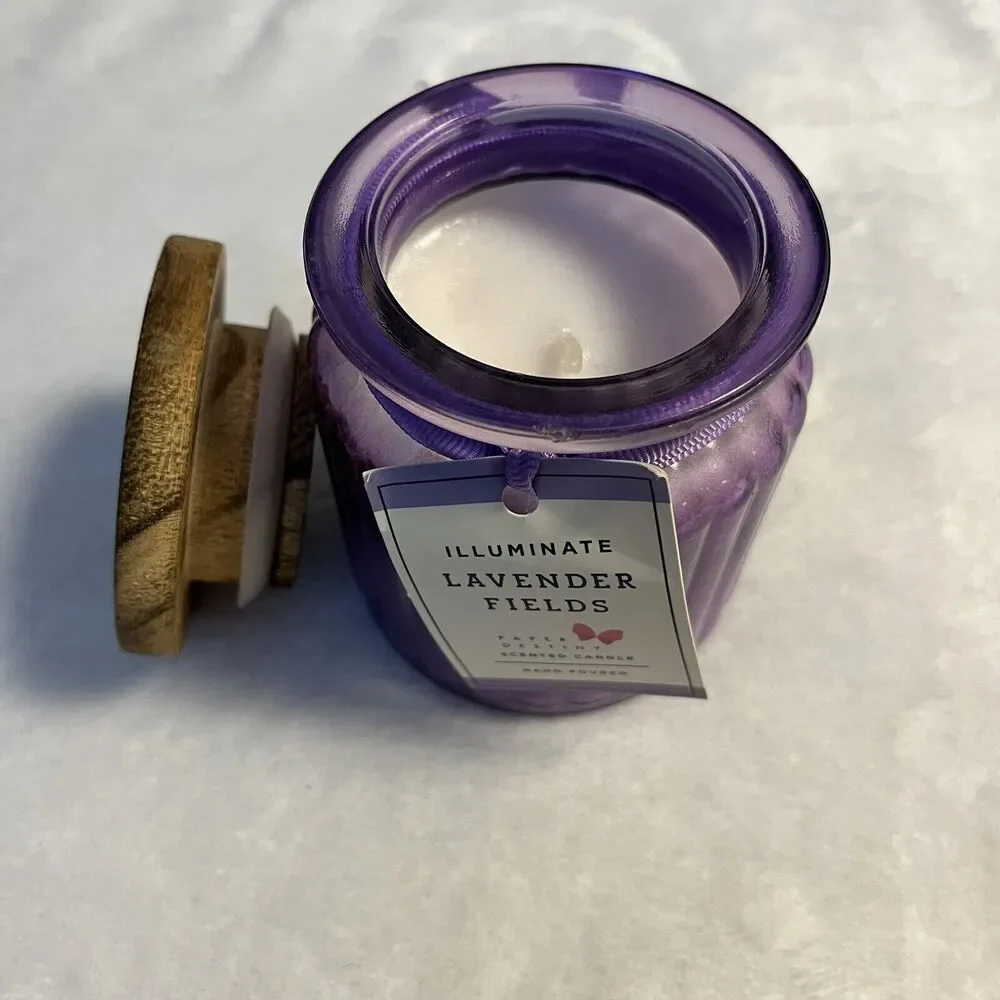 Paper Destiny Candle‎ 7.2oz Scented Lavender Hand Poured 52 Hours Burn Time